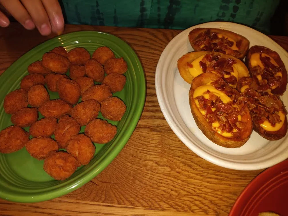 Popcorn Chicken and Potatoe Boats